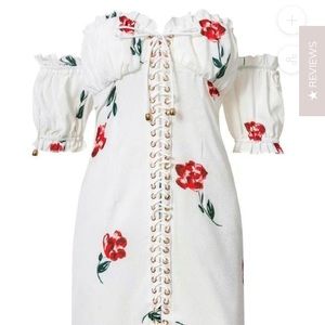 Good Night Macaroon floral lace up dress